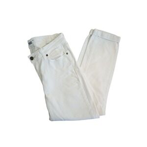 Paige White Denim Straight Leg Jeans Mid Rise Size 29 Classic Five Pocket
